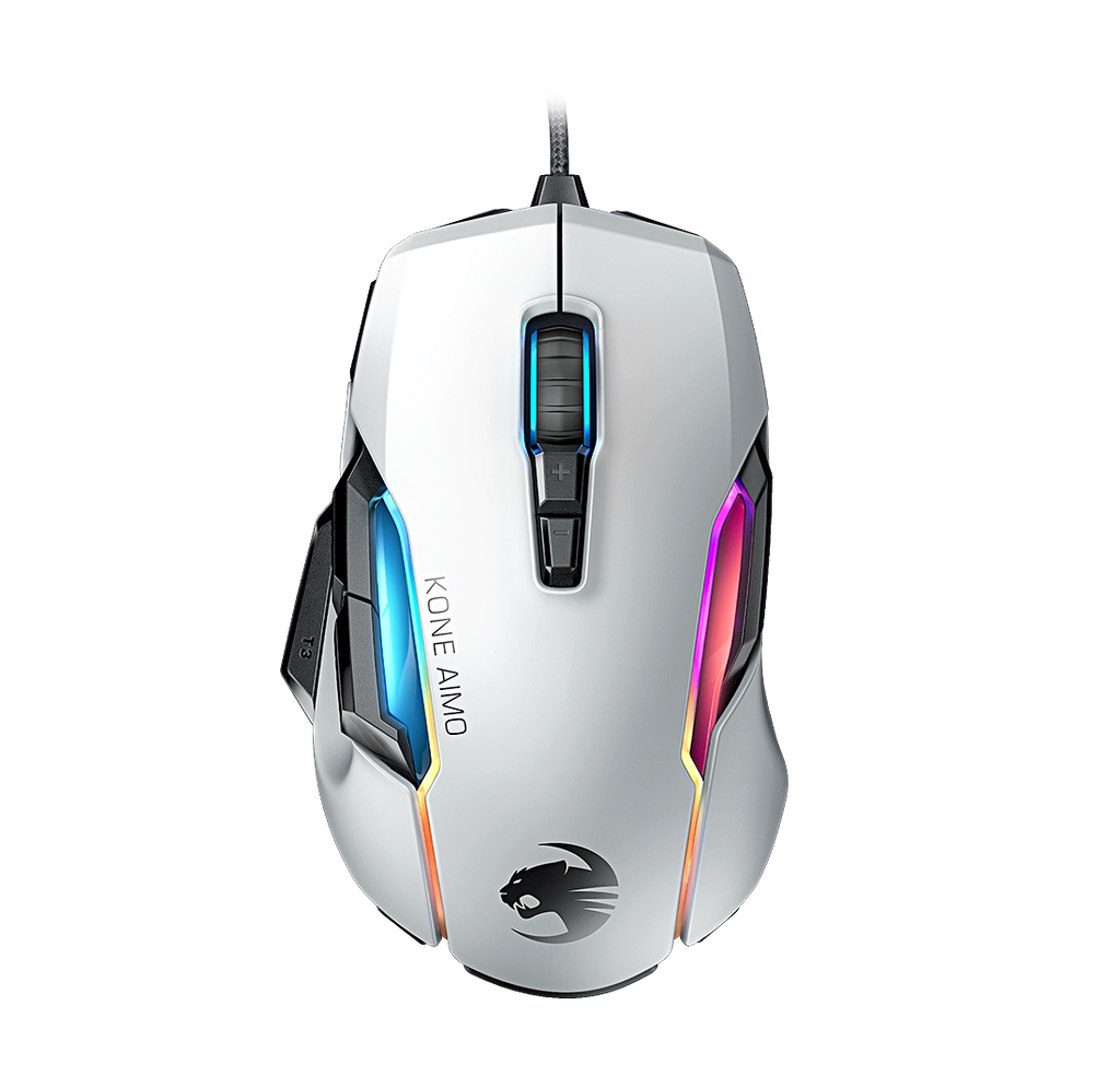 ROCCAT Kone AIMO USB-A ゲーミングマウス Kone-Aimo-Remastered_WHT_top_2